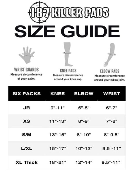 187 Killer Pads Adult Six Pack | Black