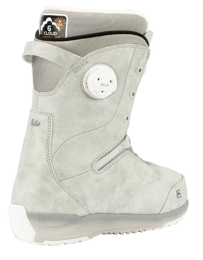 Nitro Crown Boa Women's Snowboard Boots 2026 | Light Grey