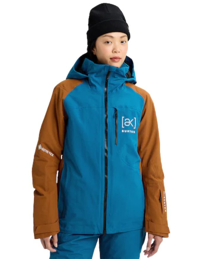 Womens Burton [ak] GORE-TEX Embark 2L Jacket 2026 | Blue Teal / Chestnut Brown