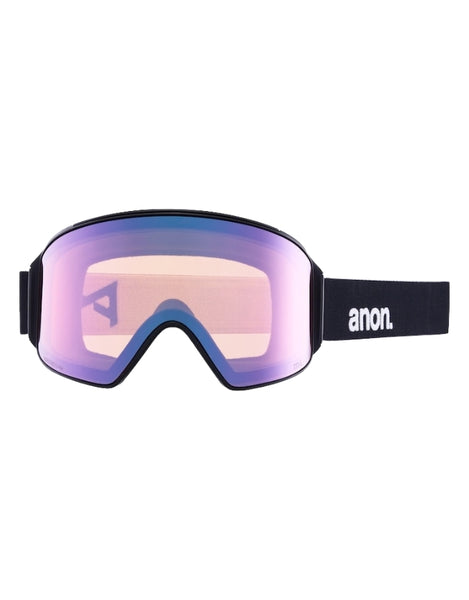 Anon M4 Cylindrical Goggle Low Bridge 2026 | Black / Perceive Variable Blue