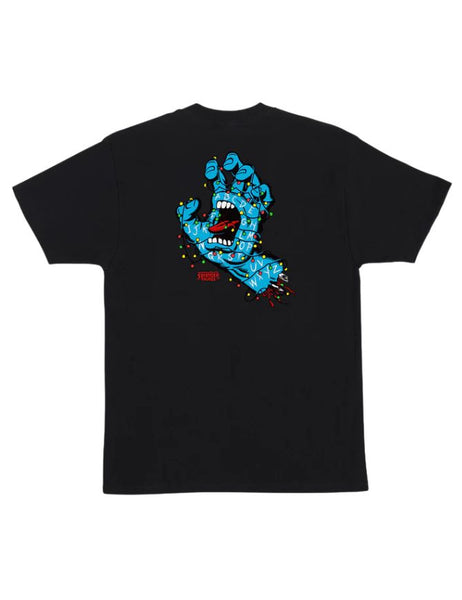 Santa Cruz X Stranger Things Screaming Lights Tee | Black