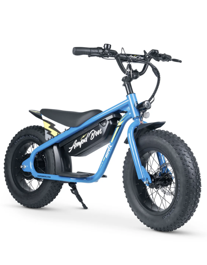 Amp'd Bros Lil' Rippa Kids Electric Bike | Ocean Mist