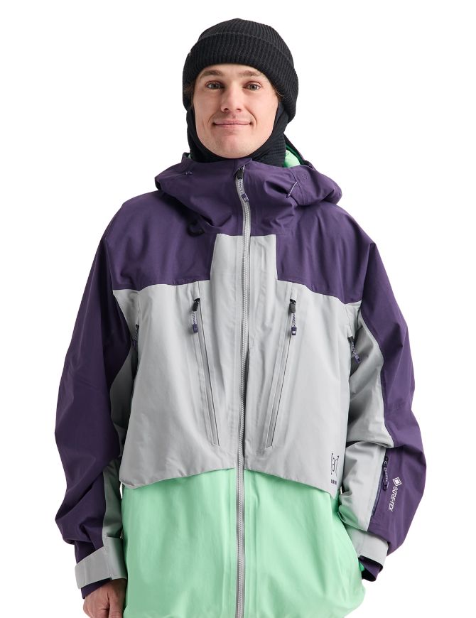 Burton [ak] Swash Synthetic Insulated GORE-TEX 2L Men's Jacket 2027 | Nightshade Purple/Apparition Gray/Green Voltage
