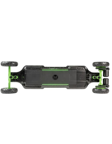 Evolve Diablo Carbon Green Mainframe Electric Skateboard | All-Terrain