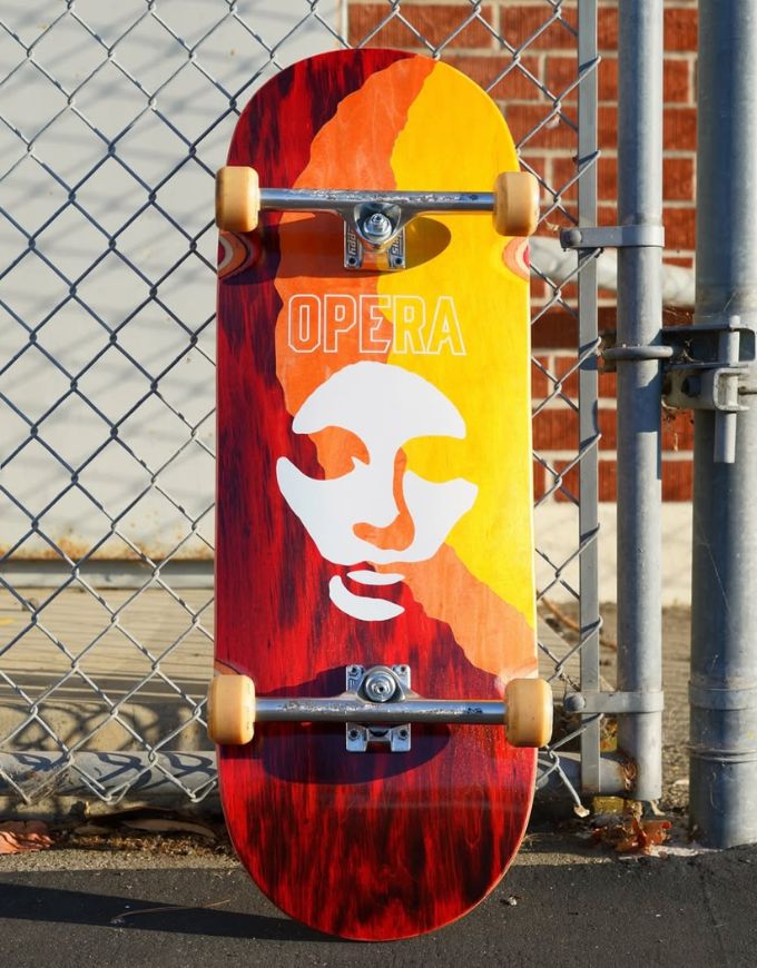 Opera Triple Torn Mask Skateboard Deck Red/Orange/Yellow | 11"