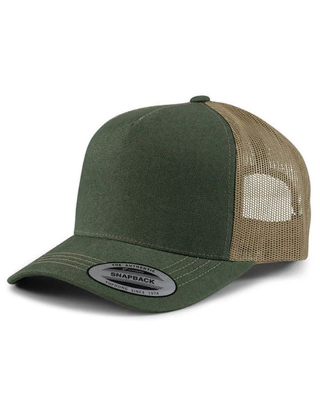 Flexfit 6505 American Stitch Cap | Green Denim/Khaki
