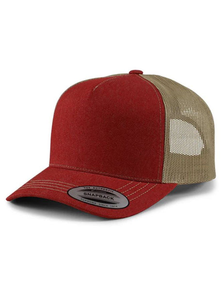 Flexfit 6505 American Stitch Cap | Red Denim/Khaki