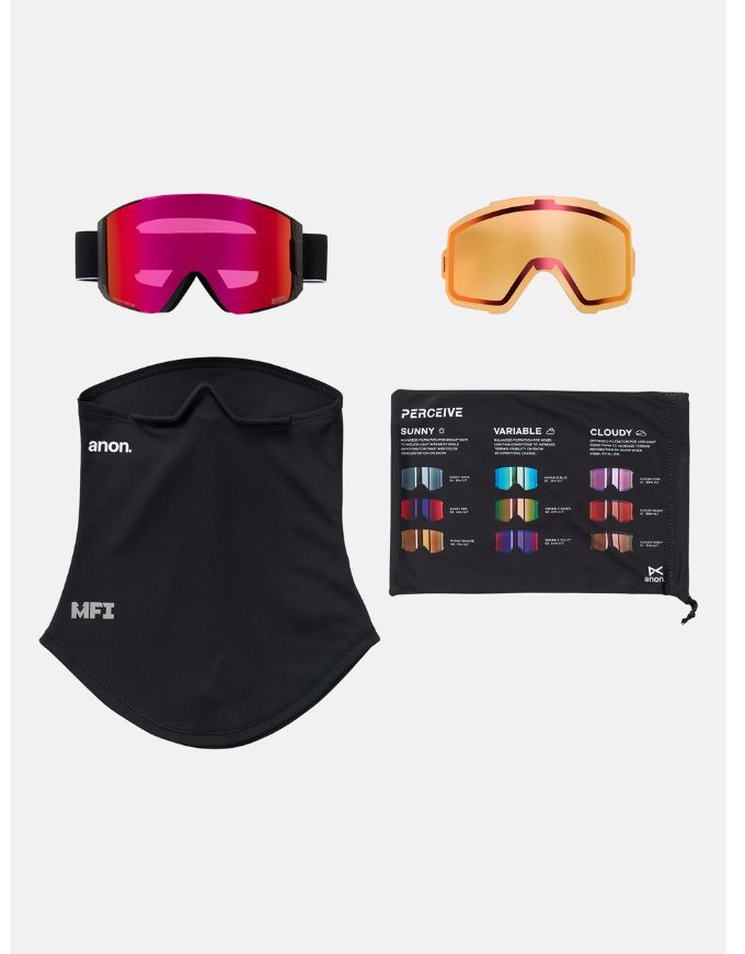 Anon M-Fusion Sync Goggle 2026 | Black / Perceive Sunny Red