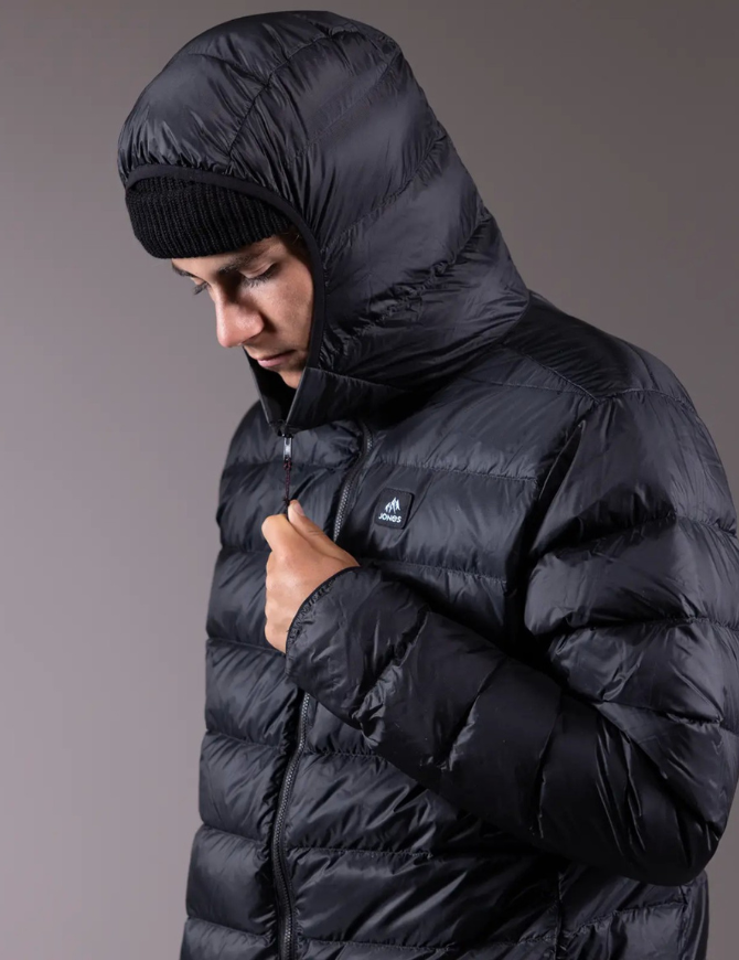 Jones Men's Re-Up Down Recycled Hoodie 2025 | Stealth Black