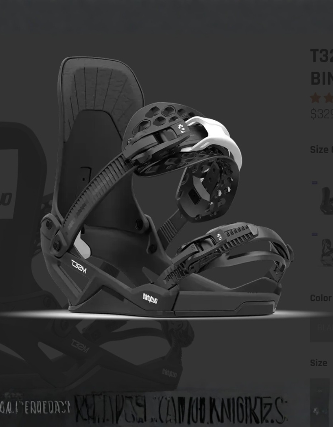 Thirtytwo T32M Fase Snowboard Binding 2027 | Stealth Black