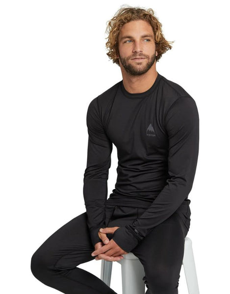 Burton Mens Lightweight X Base Layer Crew 2026 | True Black