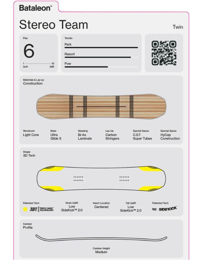 Bataleon Stereo Team Snowboard | 2027