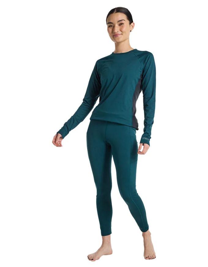 Burton Women's Midweight X Base Layer Pant 2025 | Deep Emerald