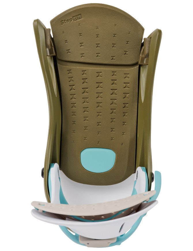 Burton Men's Genesis Step On Snowboard Binding 2027 | White/Dried Moss