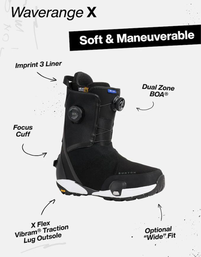 Burton Waverange X Step On Men's Snowboard Boots 2026 | Black