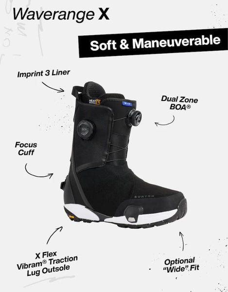 Burton Waverange X Step On Men's Snowboard Boots 2026 | Black