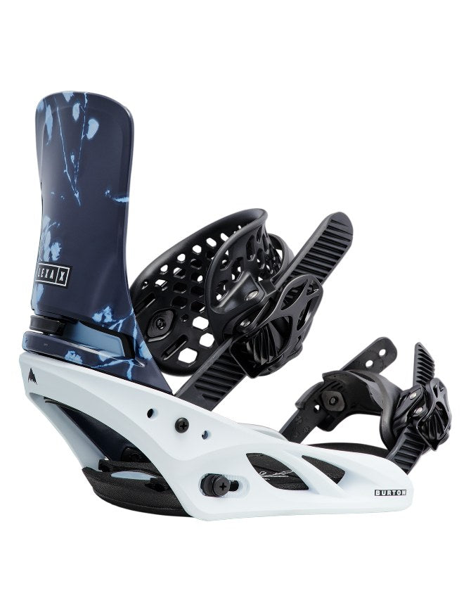 Burton Women's Lexa X Snowboard Binding 2027 | Cyanotype Floral/White