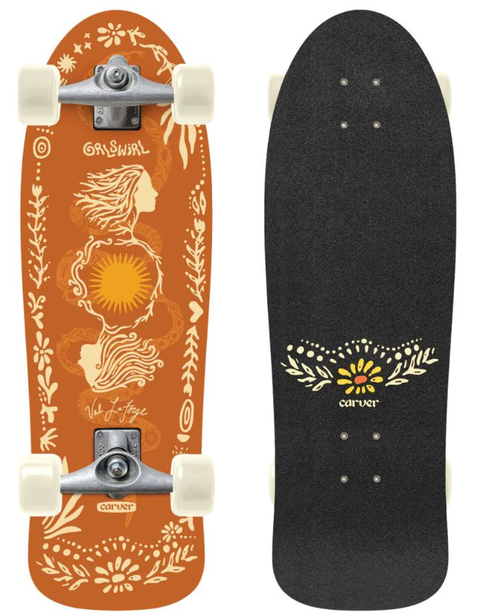 Carver x GRLSWIRL Sunflower CX Surf Skateboard | 31"
