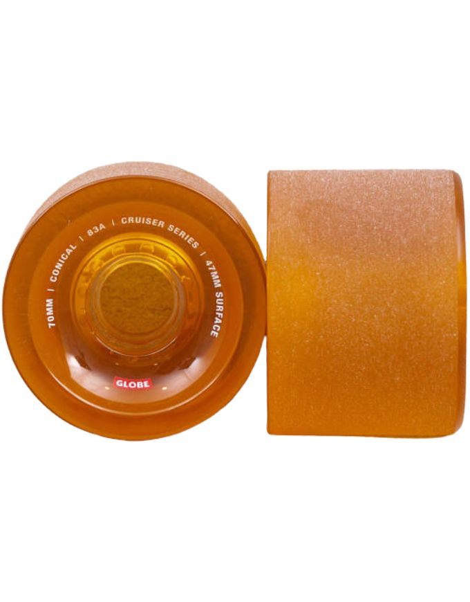 Globe Conical Cruiser Wheels Clear Amber | 70mm/83a