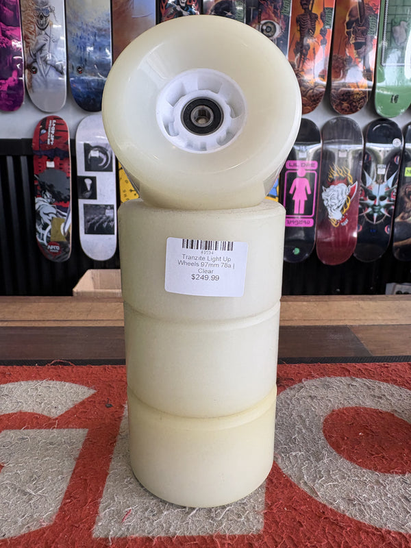 Tranzite Light Up Wheels 97mm 78a | Clear