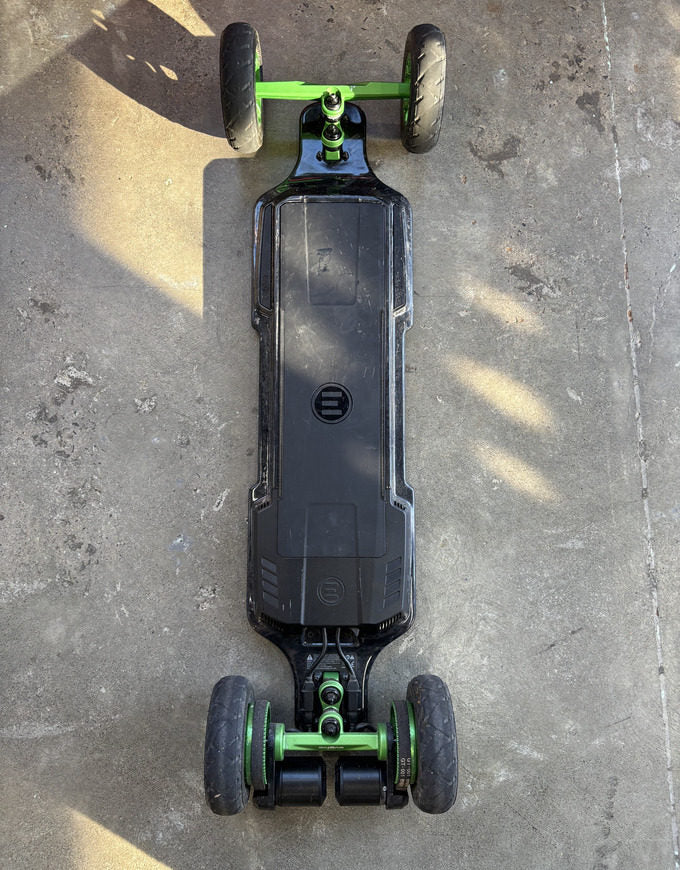 Evolve Diablo Carbon Green Mainframe Electric Skateboard All-Terrain | Ex Demo