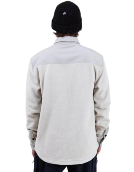 Jones December Recycled Fleece Shirt 2026 | Smoke Grey