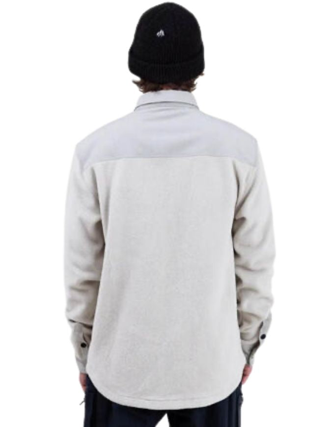 Jones December Recycled Fleece Shirt 2026 | Smoke Grey
