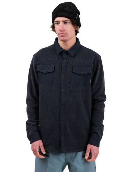 Jones December Recycled Fleece Shirt 2026 | Stealth Black