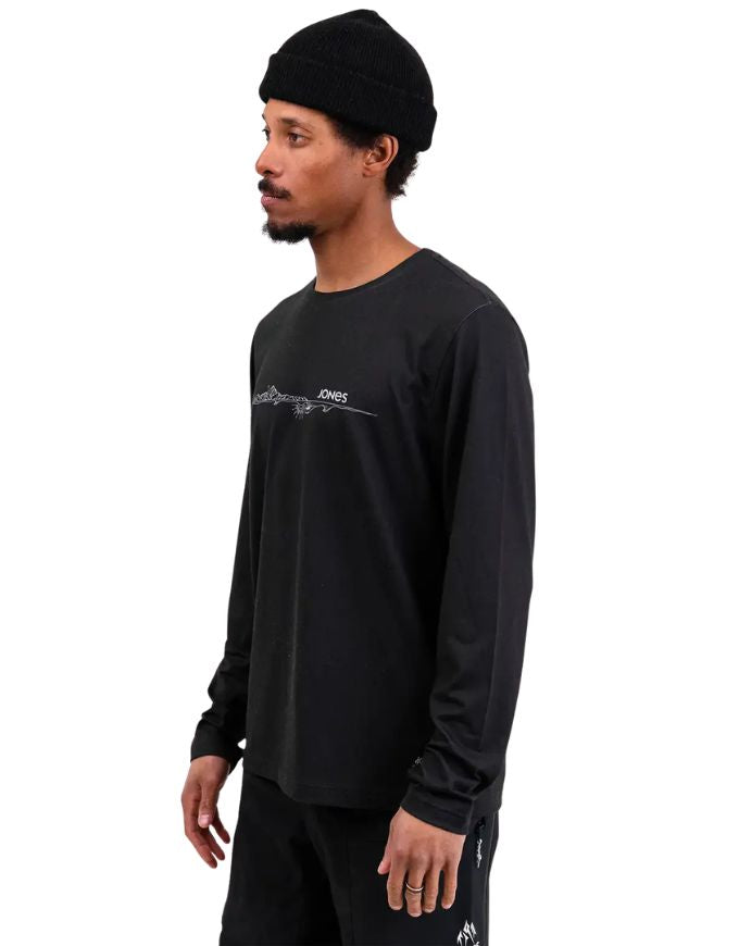 Jones Men's Long Sleeve Recycled Tech Tee 2026 | Stealth Black