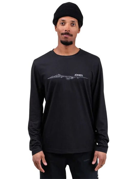 Jones Men's Long Sleeve Recycled Tech Tee 2026 | Stealth Black