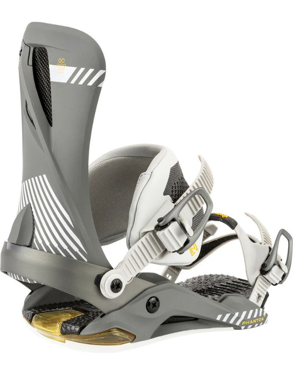 Nitro Phantom + Mens Snowboard Bindings 2026 | Tech Grey