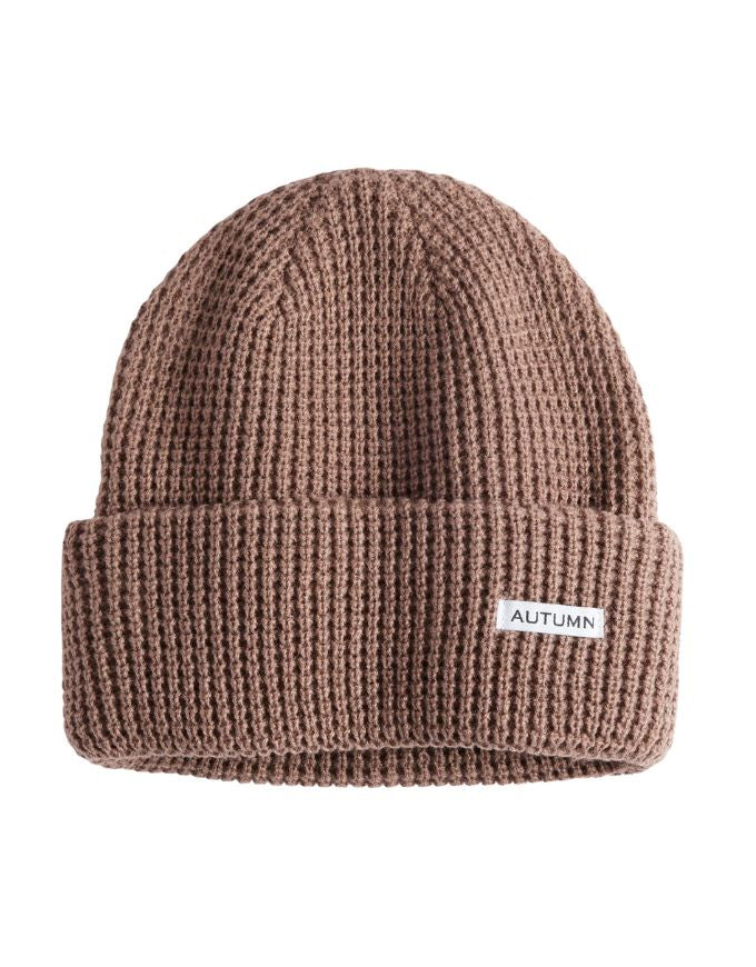 Autumn Waffle Beanie | Dusty Mauve