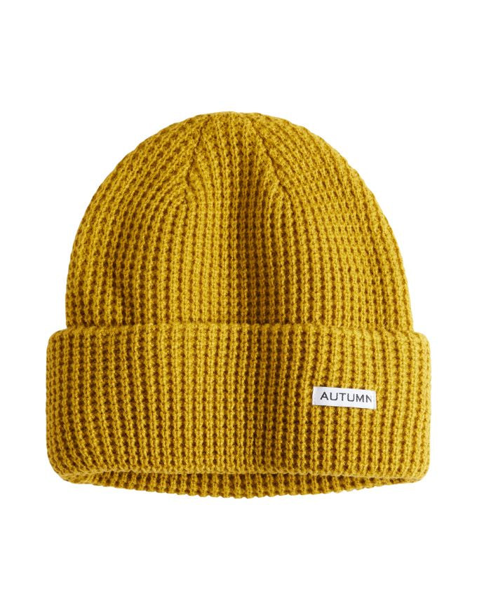 Autumn Waffle Beanie | Olive Ochre