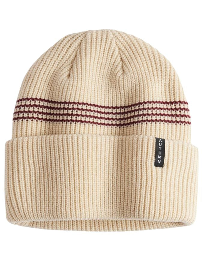 Autumn Mini Stripe Beanie | Oatmeal