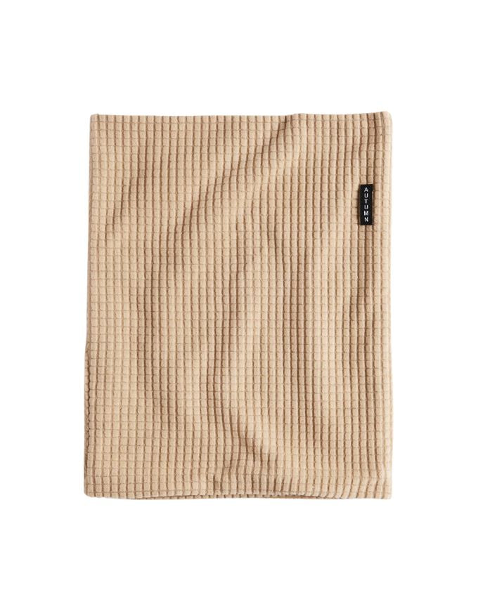 Autumn Grid Fleece Neck Gaiter | Sand