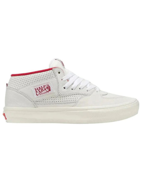 Vans Skate Half Cab Shoe | Vintage White/Red