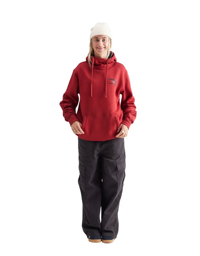 Yuki Threads Loop Shred Hoodie | Crimson
