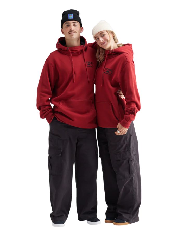 Yuki Threads Loop Shred Hoodie | Crimson