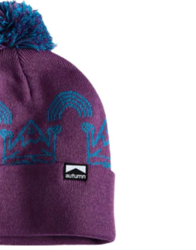 Autumn Headwear Mindful Mtn Pom Beanie | Eggplant