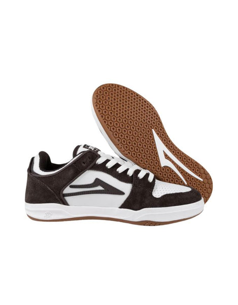 Lakai Telford Low Shoe | Chocolate/White Suede