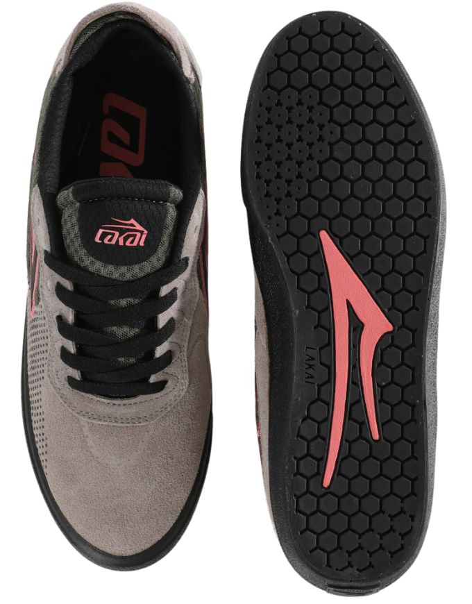 Lakai Essex Shoe | Black/Olive Brown