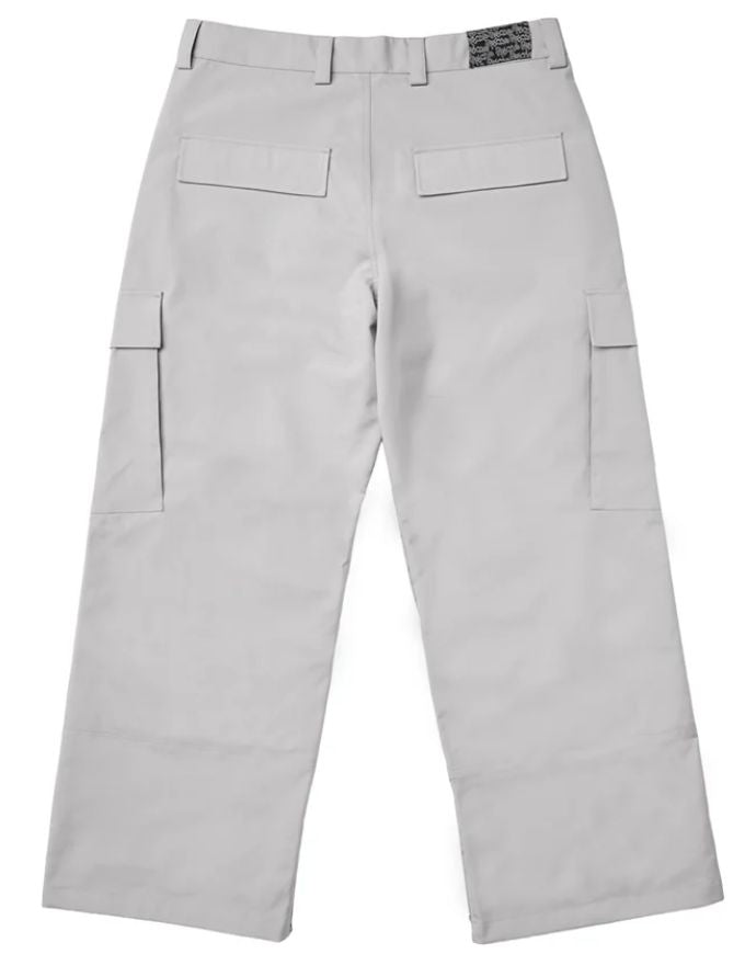 Light gray cargo pants on a white background