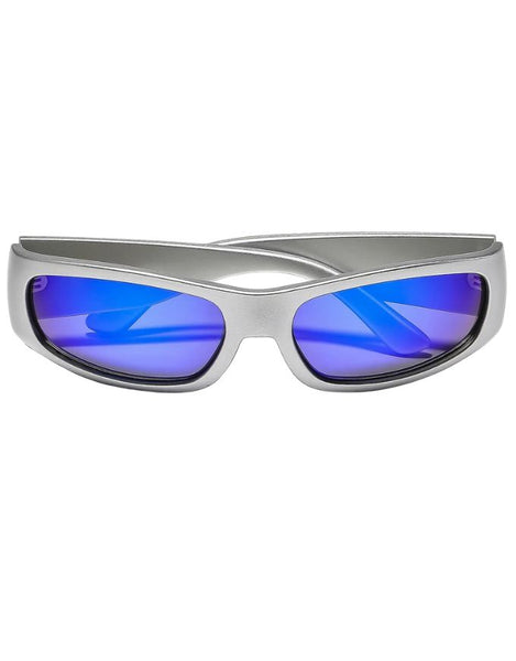 Ritual Vision Parasite Sunglasses | Matte Chrome/Blue Reflective Polarised