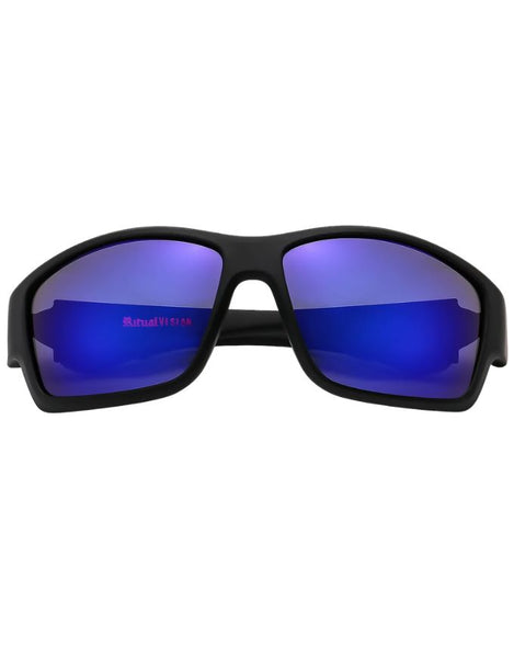 Ritual Vision The Decline Sunglasses | Matte Black/Blue Reflective Polarised