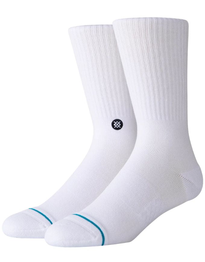 Stance Icon 3-Pack Socks | White/White