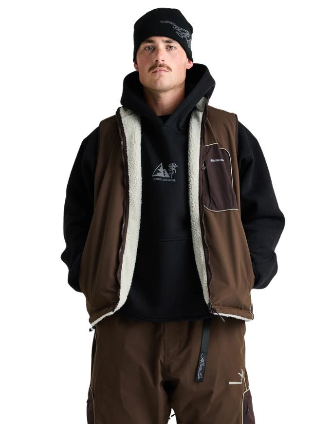 Yuki Threads Mobbin Reversible Vest 2026 | Chocolate