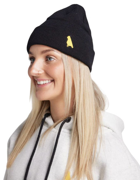 Yuki Threads Bird Beanie 2026 | Black