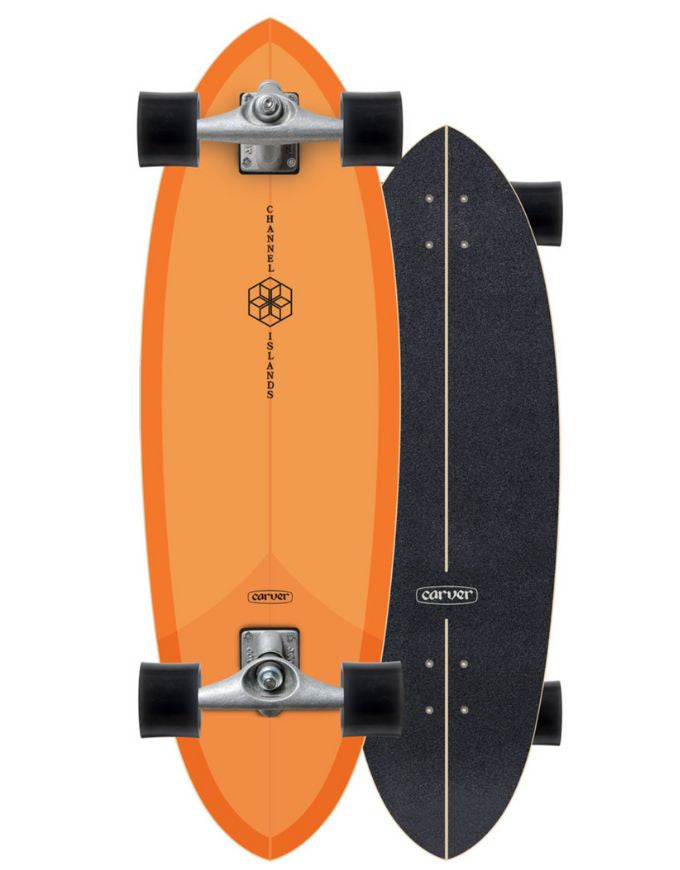 Carver x Channel Island CI Mid Orange Surfskate Complete CX | 31.75"