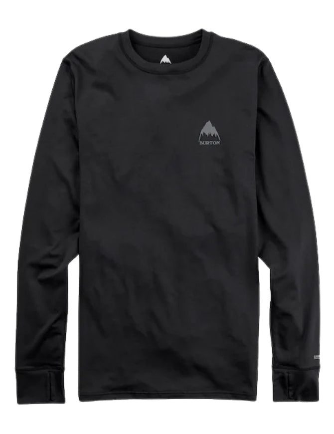 Burton Mens Lightweight X Base Layer Crew 2025 | True Black