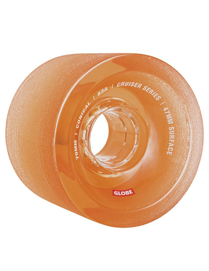 Globe Conical Cruiser Wheels Clear Amber | 70mm/83a